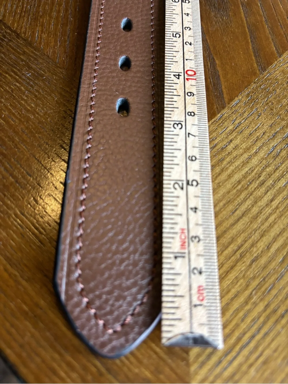 Dickies Genuine Leather Brown Belt Size 38 Matte Black Buckle 1.5” Wide